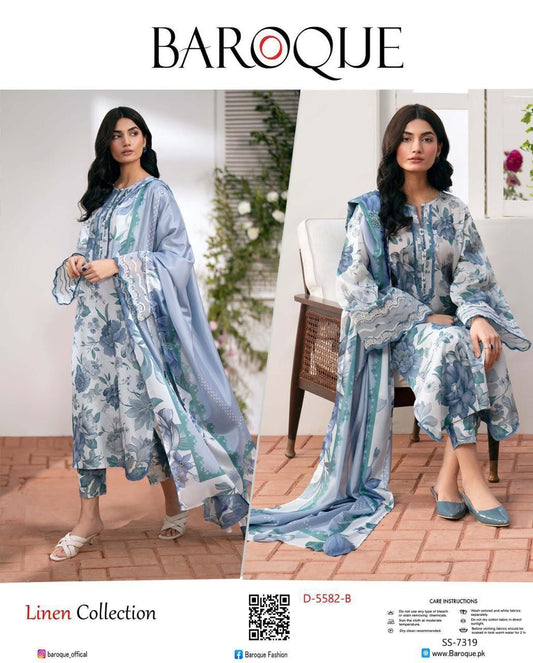 Women’s Linen Digital Printed 3-Piece Suit  Multicolor