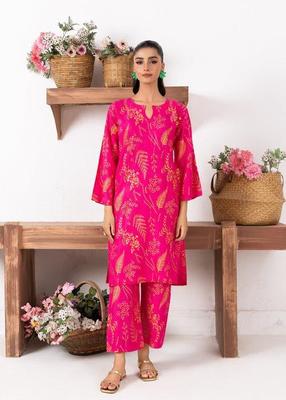 2 Pcs Women’s Stitched Organza Embroidered Frock & Trouser  Sakoon Brand