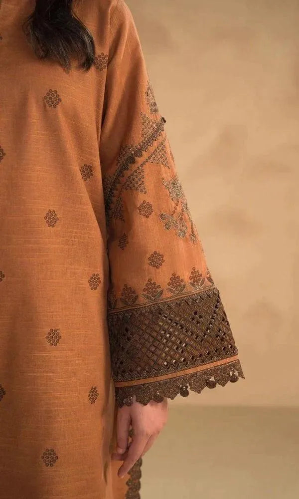 3 Pcs Women’s Unstitched Embroidered Suit